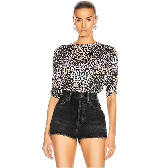 Veronica Beard Waldorf Leopard Print T- Shirt - Picture 4 of 8